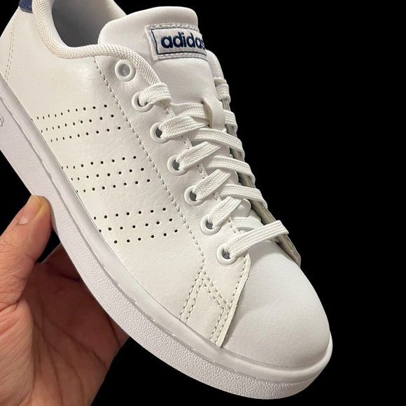 Adidas Advantage Big Boys Lace up Sneakers Size 3.5 White Comfortable Shoes - Picture 14 of 15